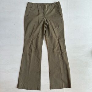 Theory Sugar P Tan Low Rise Flare Suit Trousers Pants